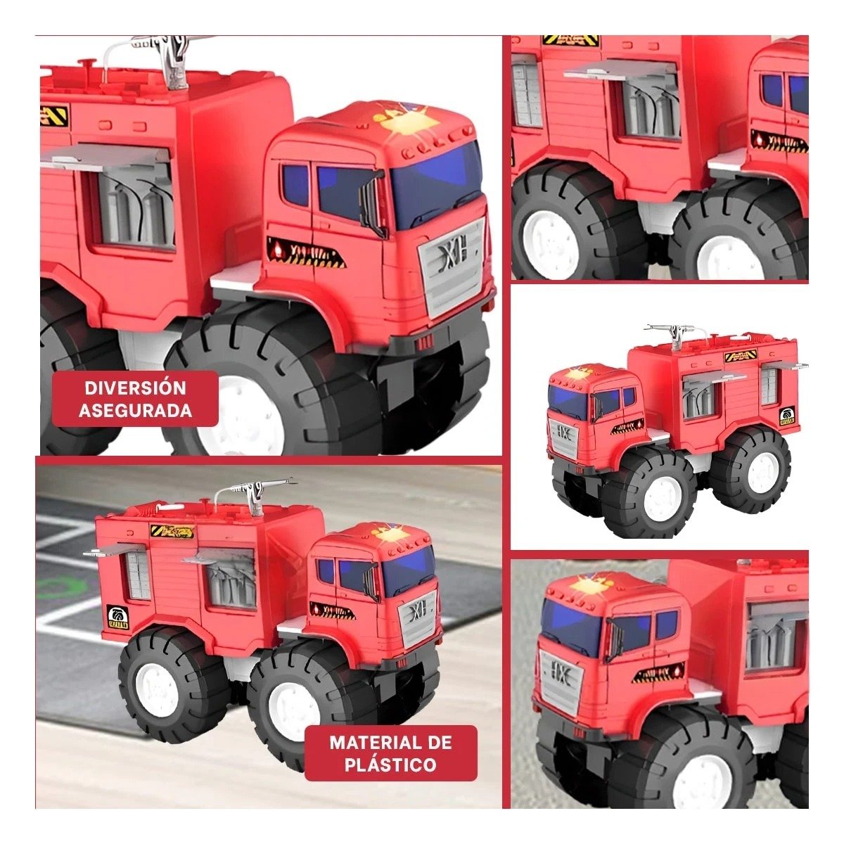 PACK6 COBERTURA BOMBERO ROJO EN BOLSA JUGUETE INFANTIL PARA DIVERSION EN HOGAR Y+PAPEL REGALO - 3