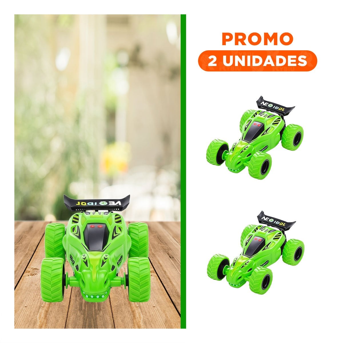 PACK2 AUTO CON ACROBACIAS EN CAJA PARA PIRUETAS VISUALES Y JUEGO INTERACTIVO - 1