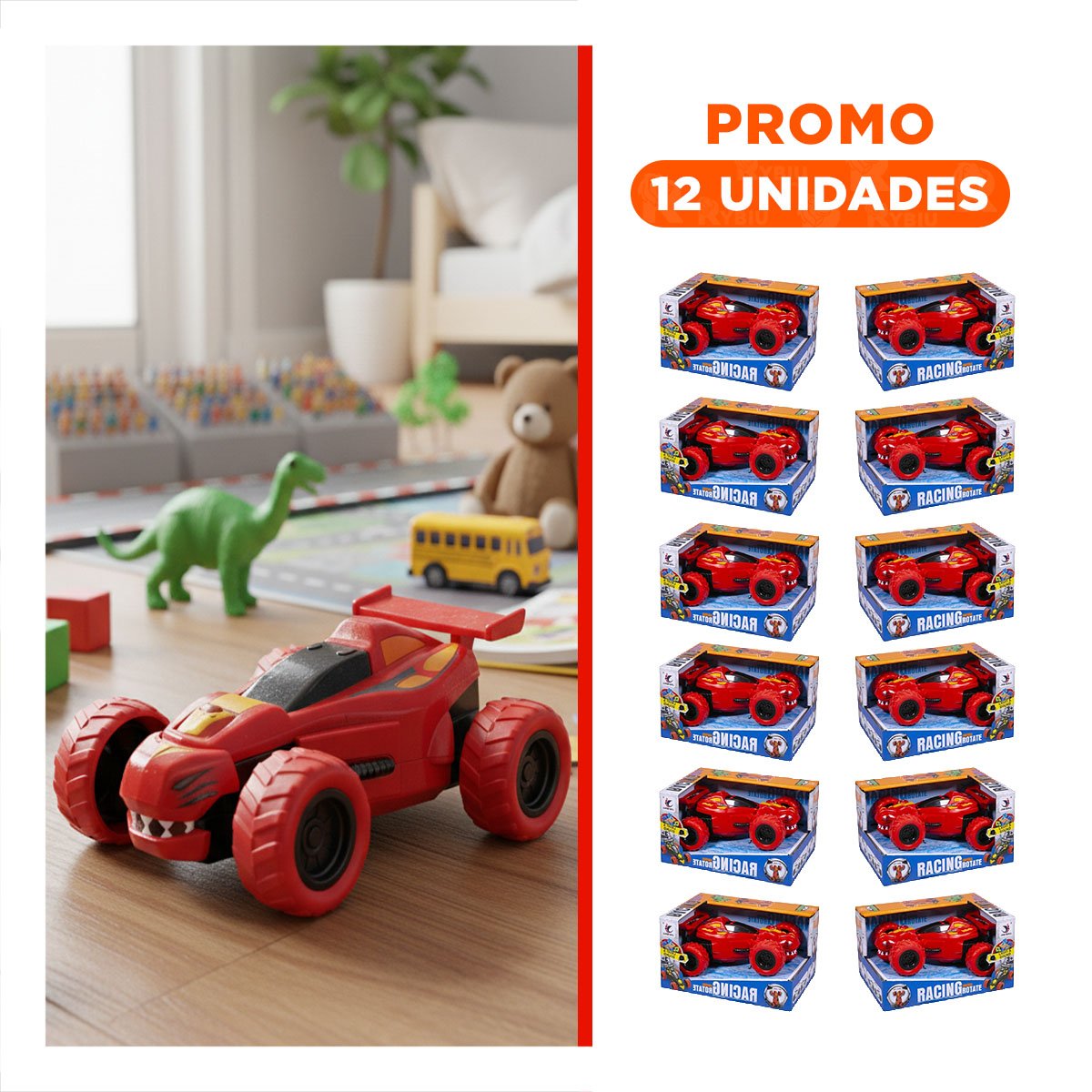 PACK12 INNOVACION ACROBATICO LED ROJO CON LUCES Y ACCION Y+REGALO STICKER - 1