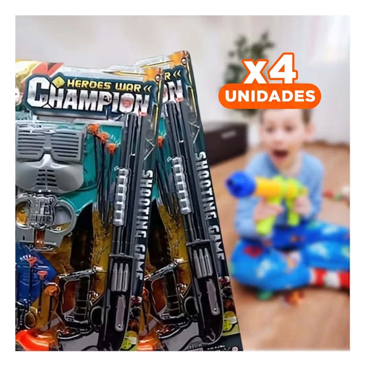 PACK4 PAQUETE CREATIVO DE BLASTER CON MASCARA Y ACCESORIOS HOGAR - 1