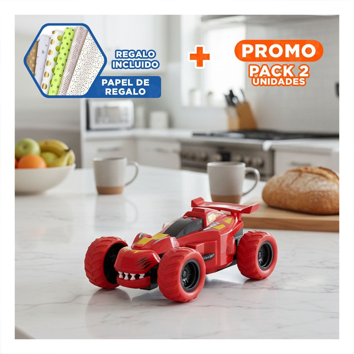 PACK2 ALTERNATIVA ACROBATICO LED ROJO CON MOVIMIENTOS RAPIDOS Y+PAPEL REGALO - 1