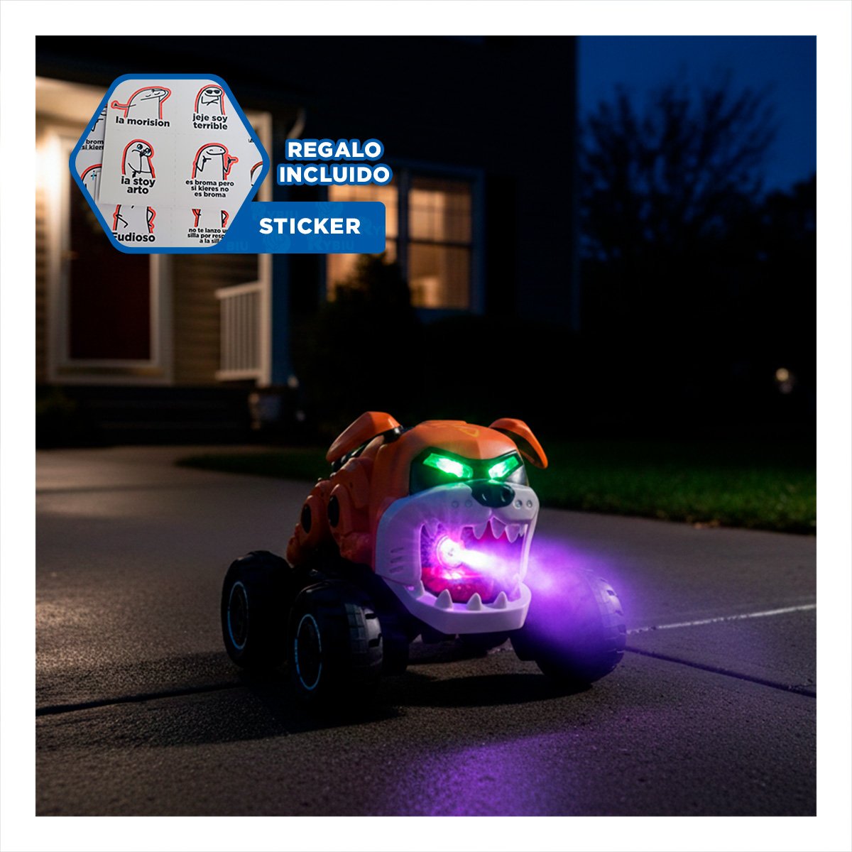AUTO ROBOT PERRO CON CONTROL REMOTO PARA ENTRETENIMIENTO INFANTIL EN EL HOGAR Y+REGALO STICKER - 1