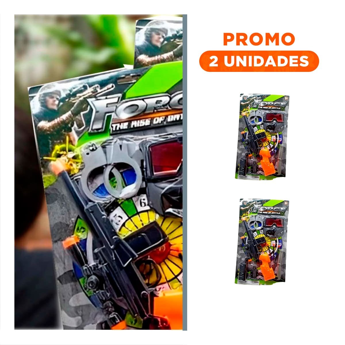PACK2 COLECCION DE BLASTER CON MASCARA Y ACCESORIOS MANGO ANARANJADO RELAJANTE - 1