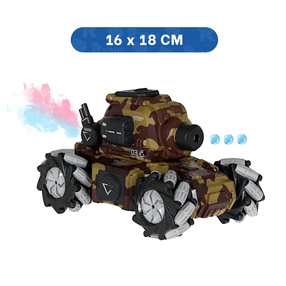 VEHICULO CON MANDO REMOTO Y DISPARO HIDROGEL PARA AVENTURA ESTILO MILITAR Y+LIGAS REGALO - 4