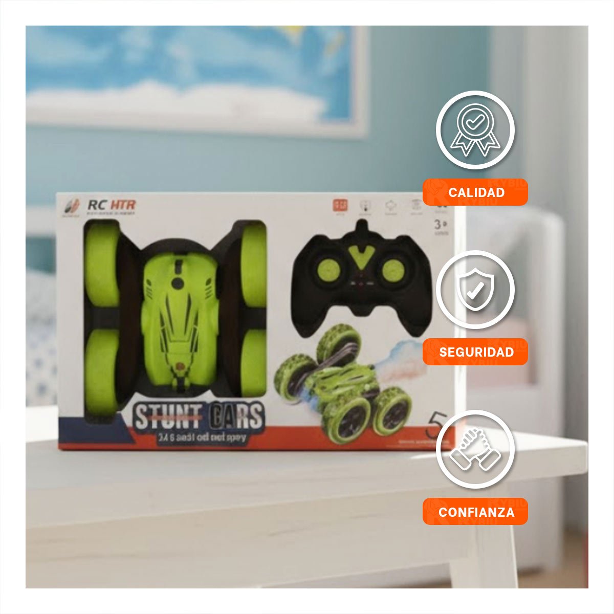 PACK2 BUGGY TODO TERRENO CON CONTROL REMOTO PARA DIVERSION INFANTIL Y+REGALO STICKER - 5