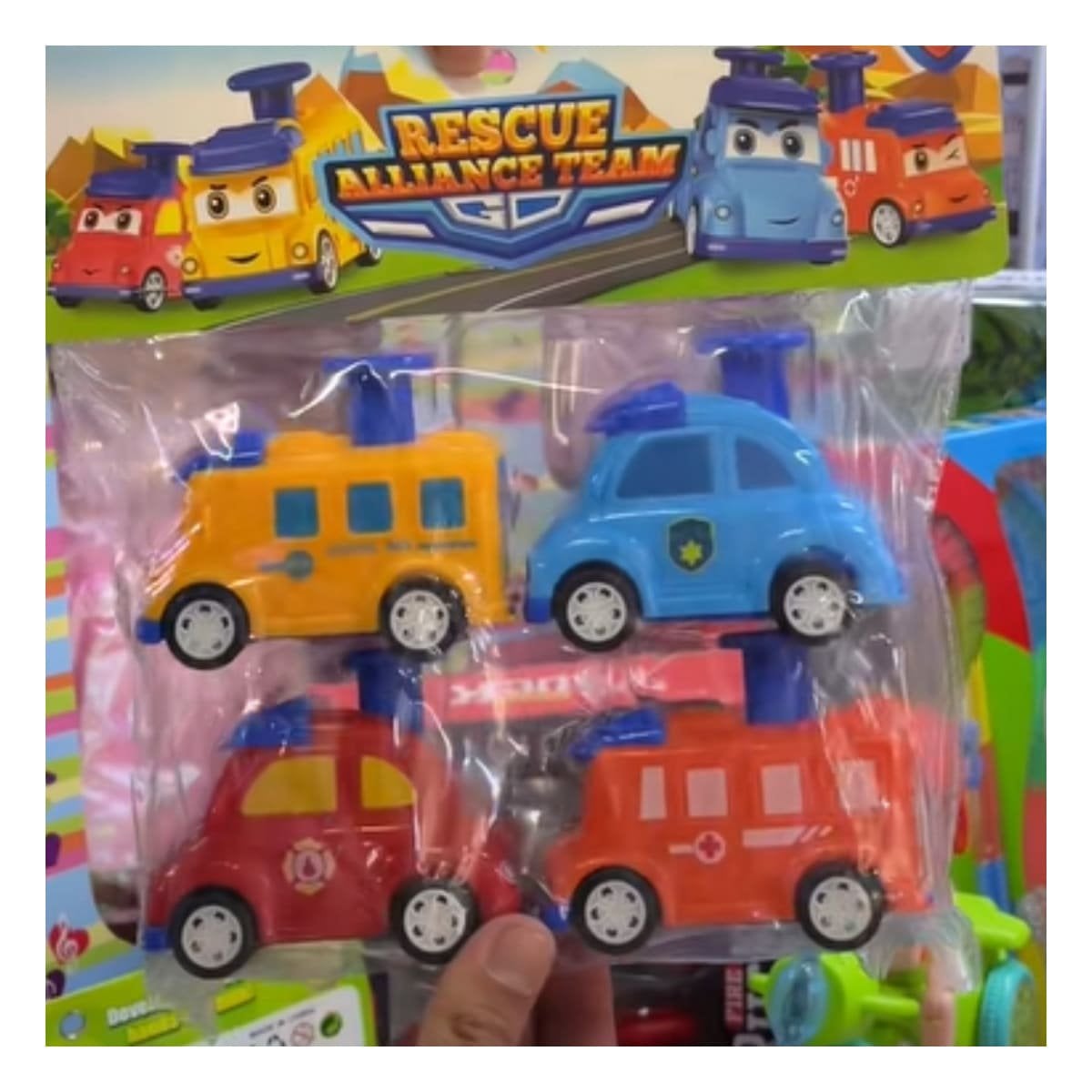 PACK12 SET DE RESCATE CARROS 4 PIEZAS MULTICOLOR PARA JUEGO INFANTIL DINAMICO Y+PAPEL REGALO - 3