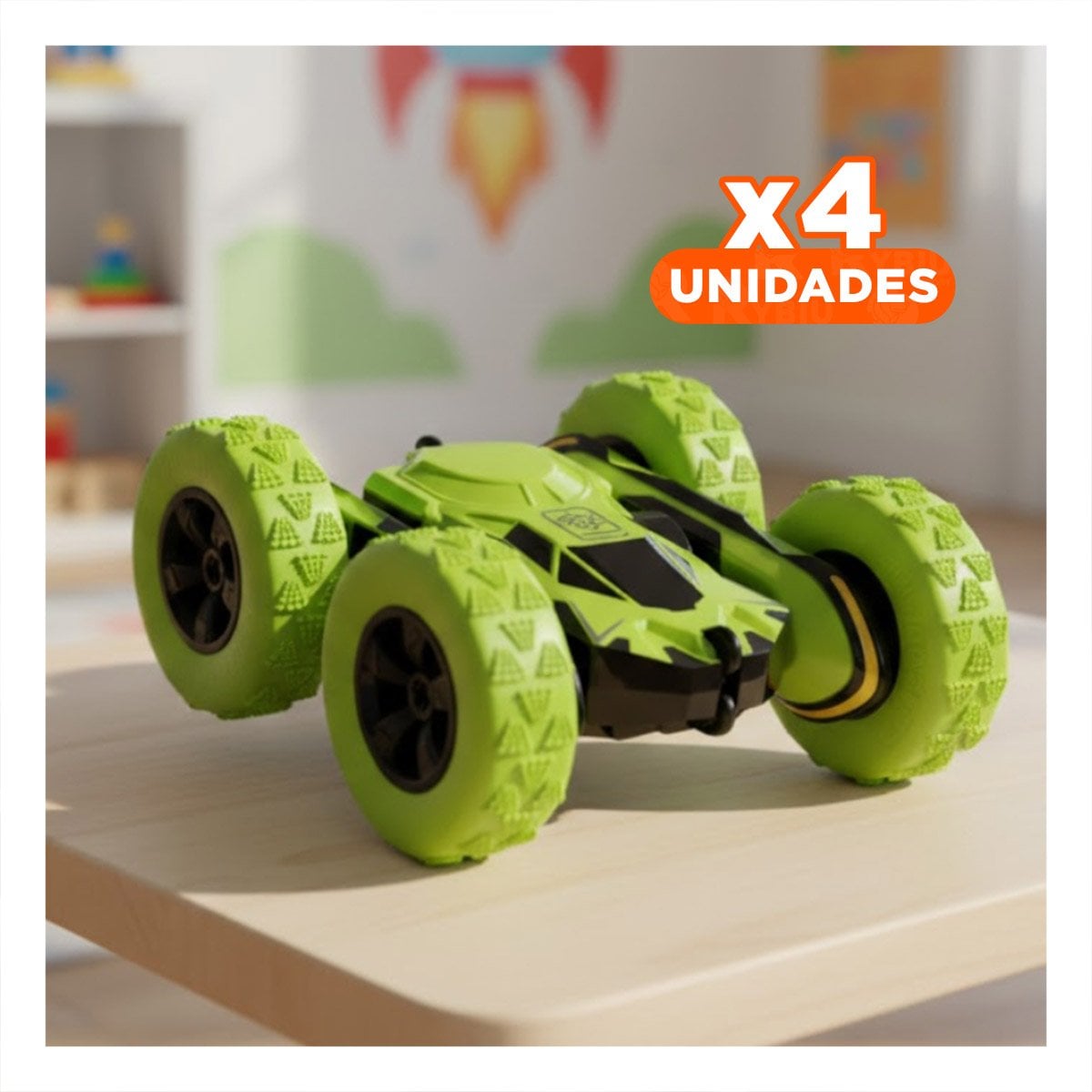 PACK4 BUGGY GIRATORIO CON CONTROL REMOTO PARA JUEGOS DINAMICOS - 1