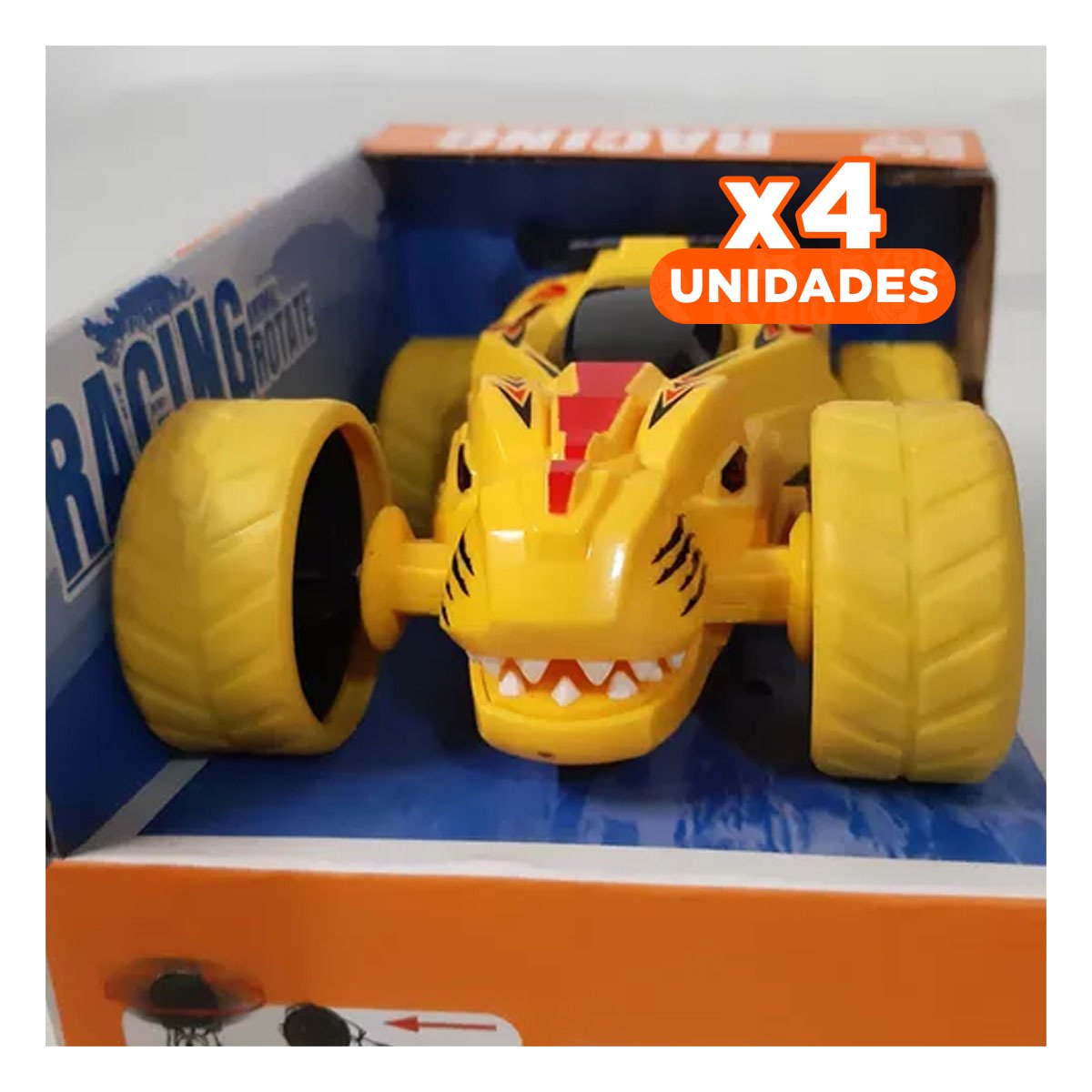 PACK4 COMPACTO ACROBATICO JUGUETE PARA HOGAR CON CAJA AMARILLO DE JUGUETERIA DECORACION - 1