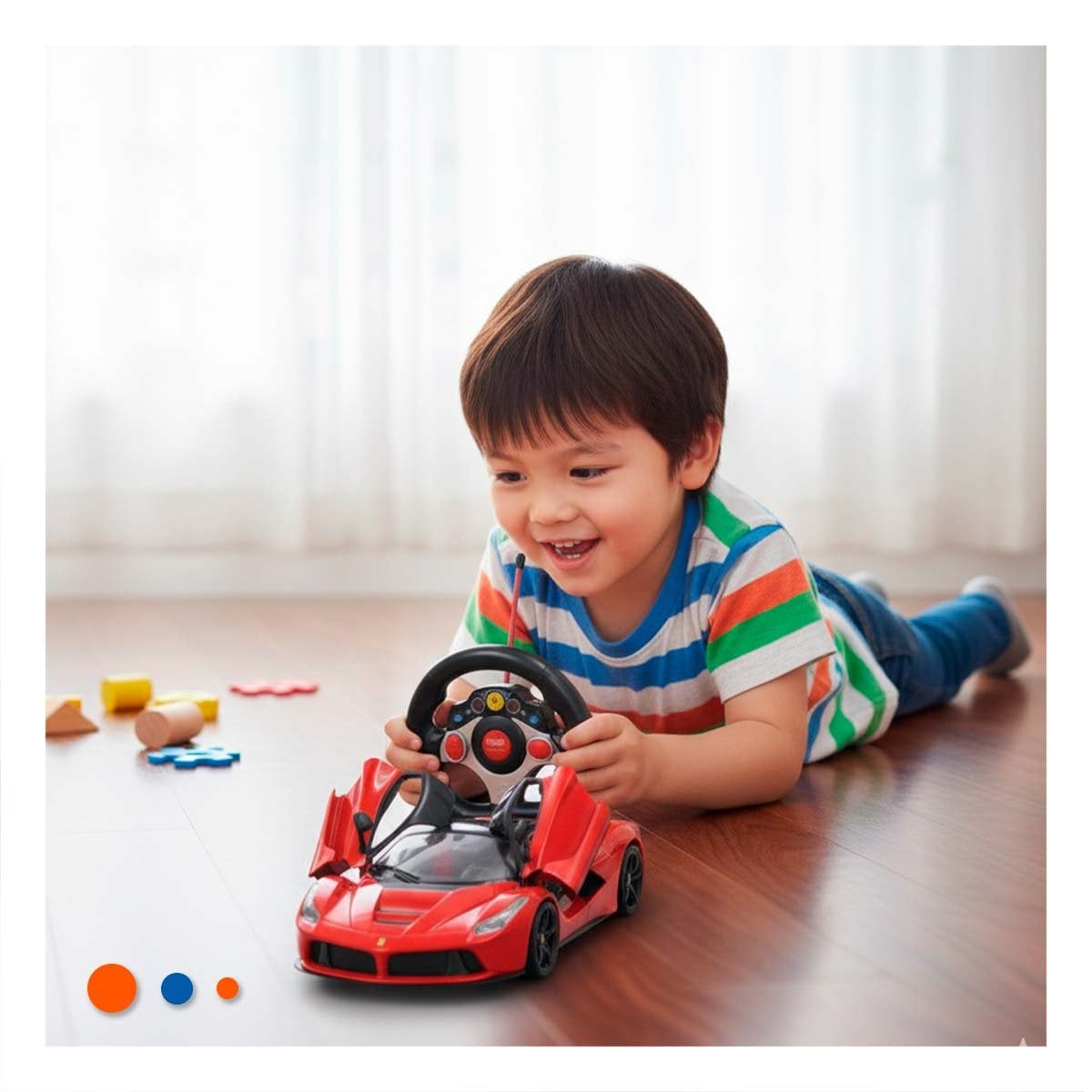 SISTEMA DEPORTIVO A CONTROL REMOTO ROJO PARA ENTRETENIMIENTO EN CASA Y HOGAR Y+REGALO STICKER - 2