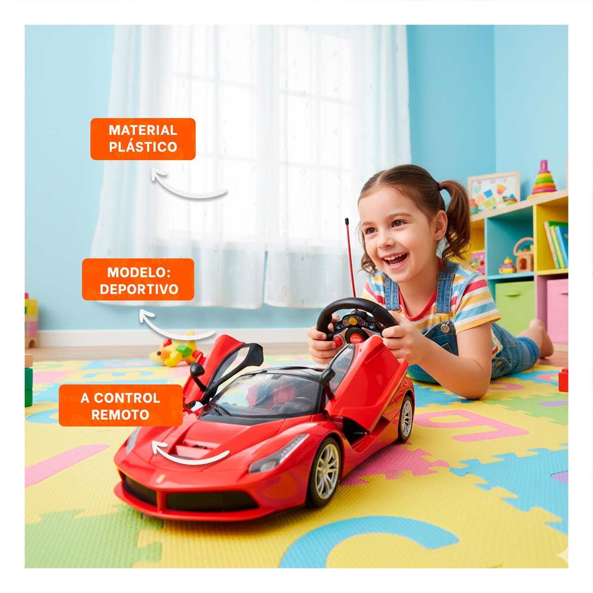 SISTEMA DEPORTIVO A CONTROL REMOTO ROJO PARA ENTRETENIMIENTO EN CASA Y HOGAR Y+REGALO STICKER - 5