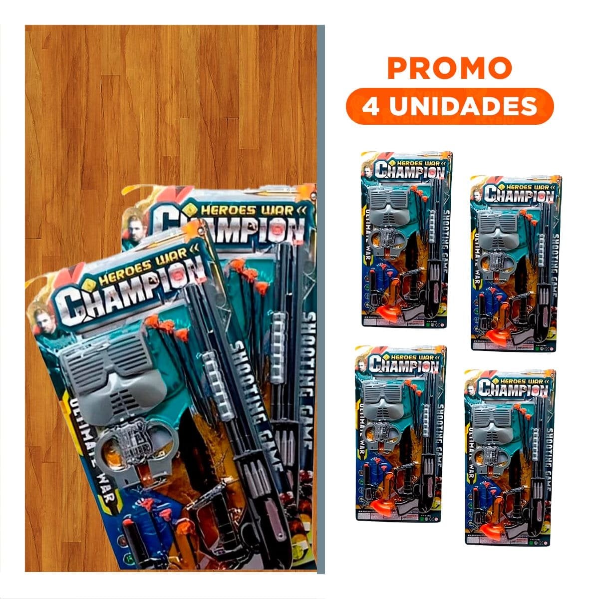 PACK4 PRESENTACION DE SET DE TIRO CON MASCARA Y ACCESORIOS PARA JUGAR Y+REGALO STICKER - 1