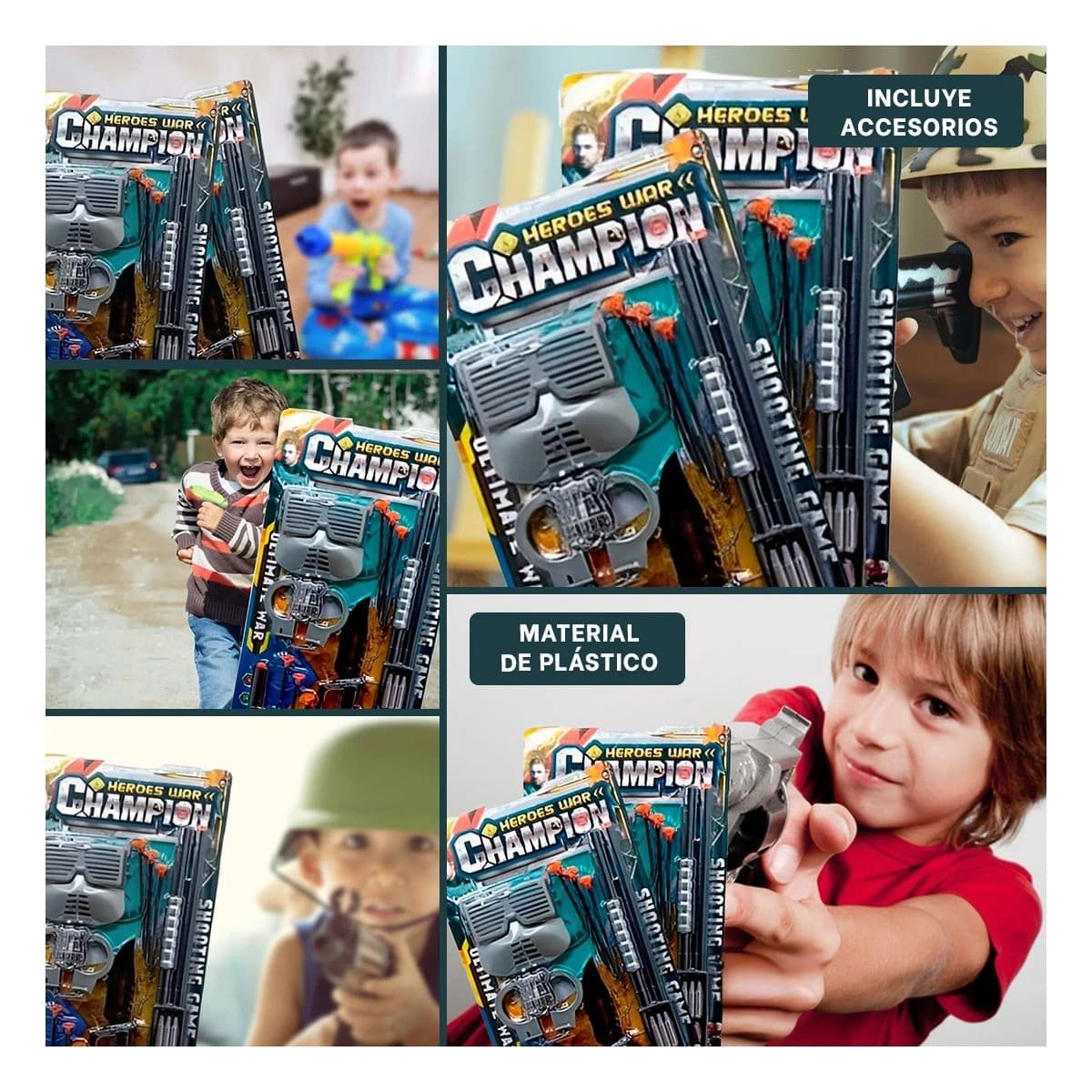 PACK4 PRESENTACION DE SET DE TIRO CON MASCARA Y ACCESORIOS PARA JUGAR Y+REGALO STICKER - 2
