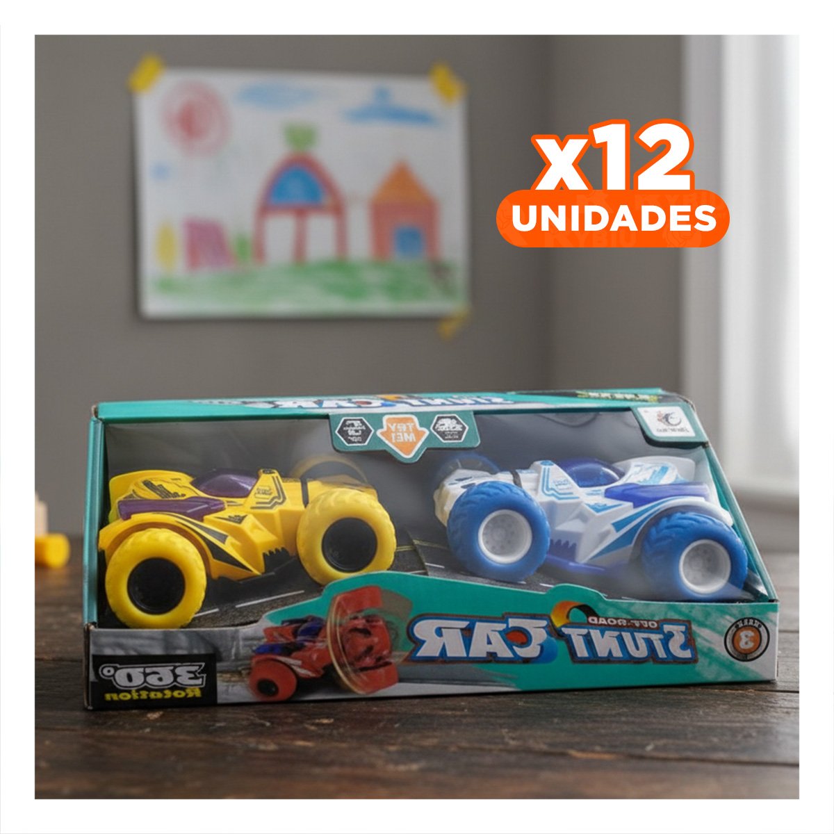 PACK12 RESISTENTE STUNT DOBLE CON CAJA PARA JUEGO DURADERO - 1