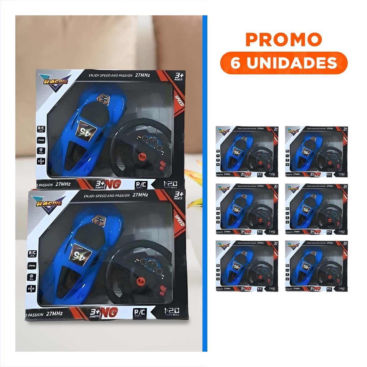 PACK6 ARTEFACTO CONTROL REMOTO AZUL DISENO MODERNO PARA HOGAR CON RESPUESTA FLUIDA - 1