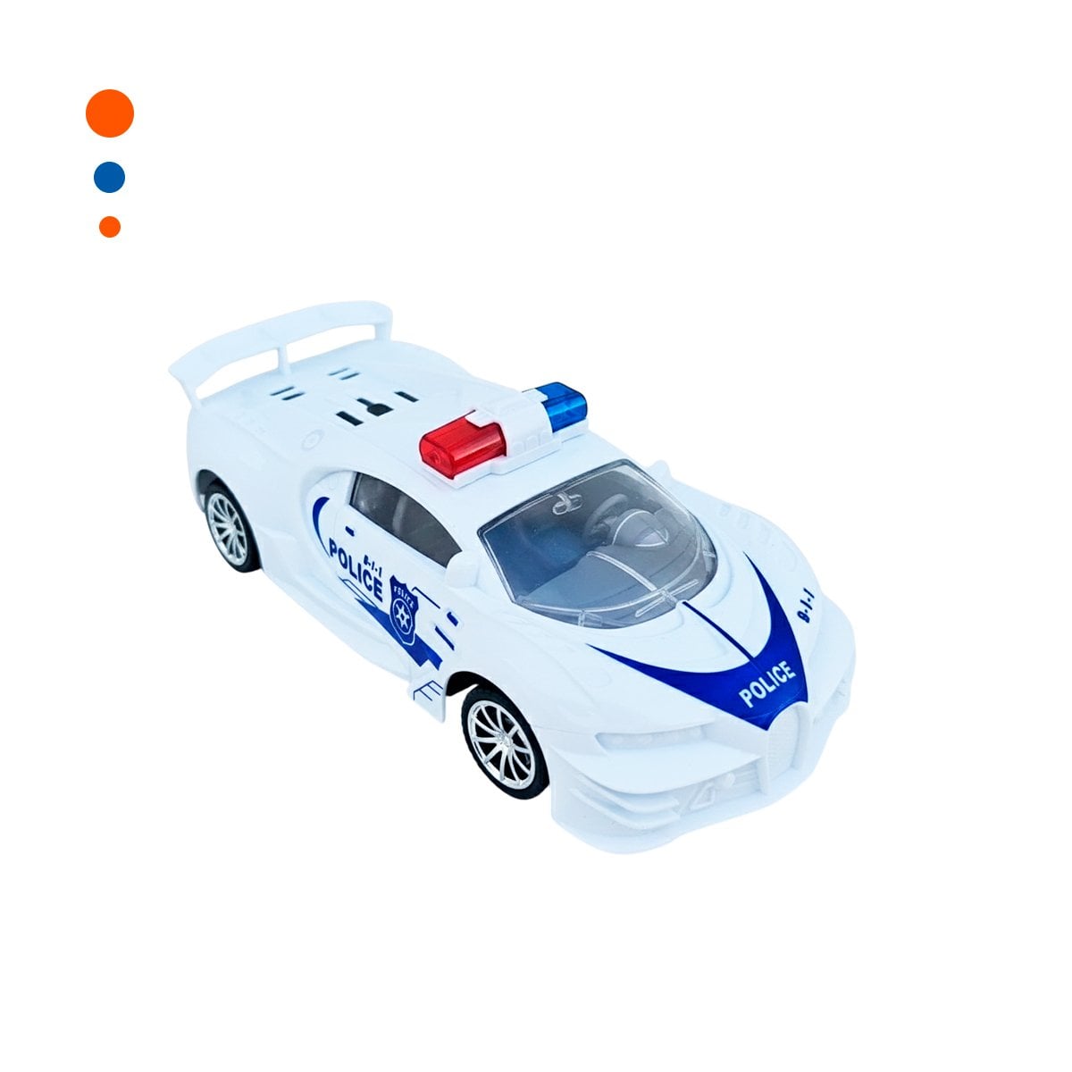 PACK12 ACCESORIO RECREATIVO A CONTROL REMOTO POLICIA BLANCO Y AZUL PARA JUEGOS Y+REGALO STICKER - 2