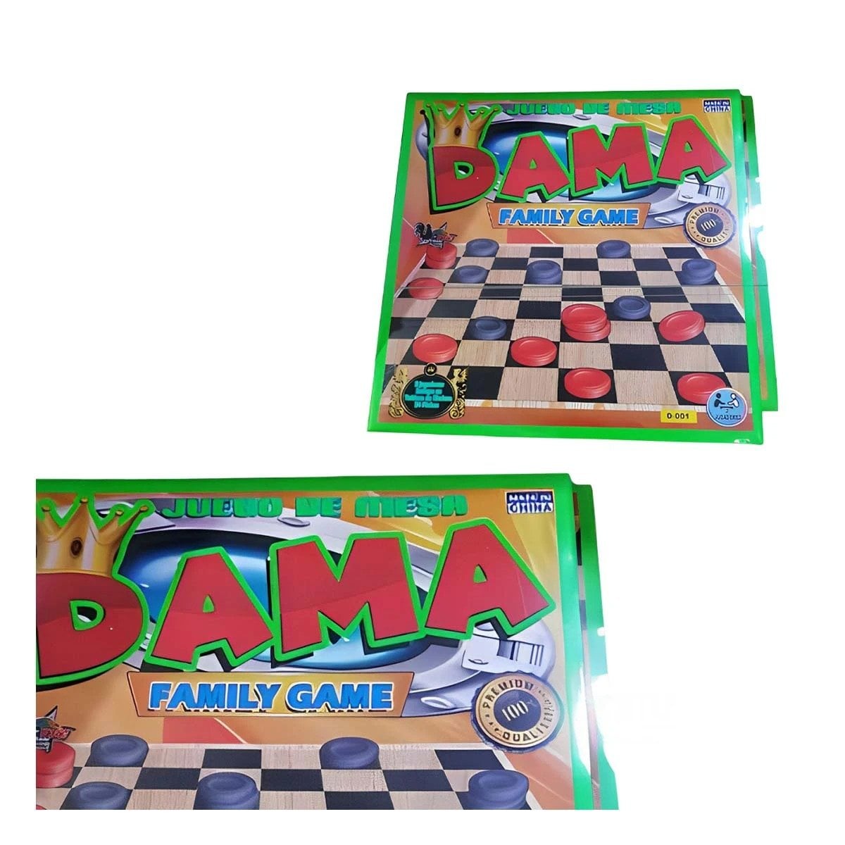 PACK6 MODELO DE MESA DAMA CLASICO PARA JUEGOS EN CASA Y+REGALO STICKER - 2