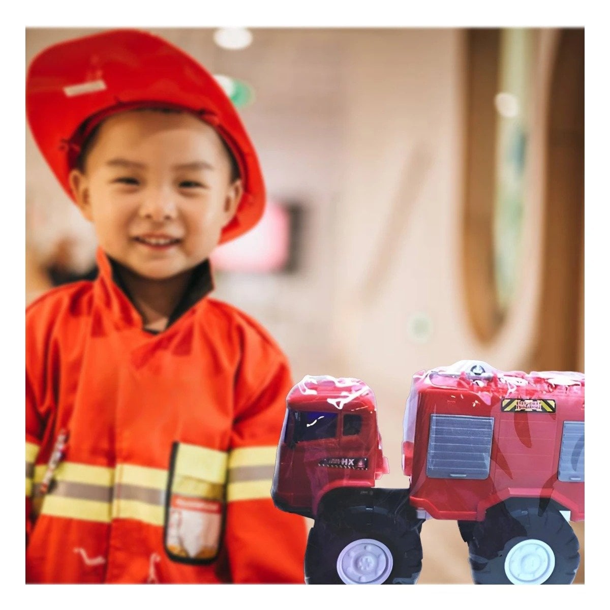 PACK4 SALVAMENTO BOMBERO ROJO EN BOLSA JUGUETE INFANTIL DE ACCION EN HOGAR Y+REGALO STICKER - 3