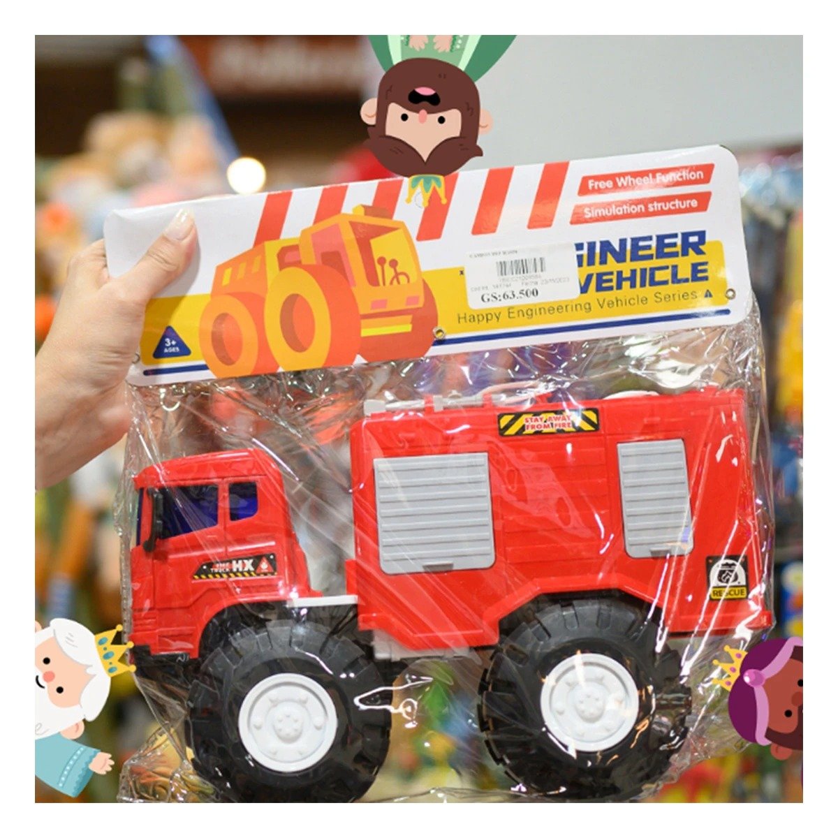 PACK4 SALVAMENTO BOMBERO ROJO EN BOLSA JUGUETE INFANTIL DE ACCION EN HOGAR Y+REGALO STICKER - 5