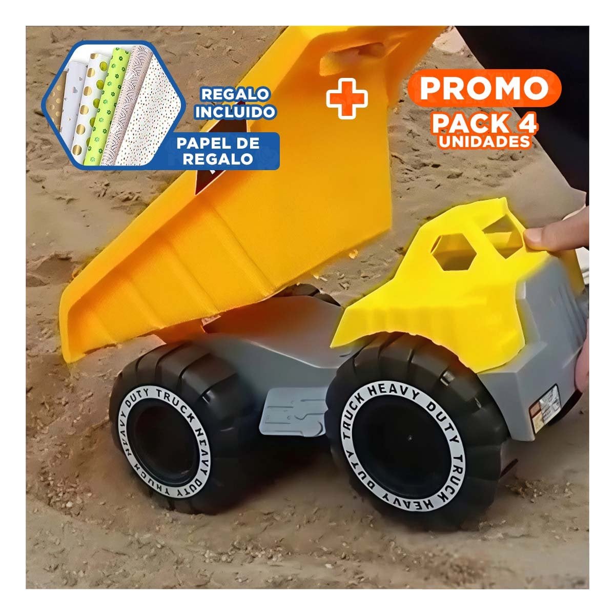 PACK4 PROPUESTA LUDICA DE CONSTRUCCION EN BOLSA CON VEHICULO Y+PAPEL REGALO - 1