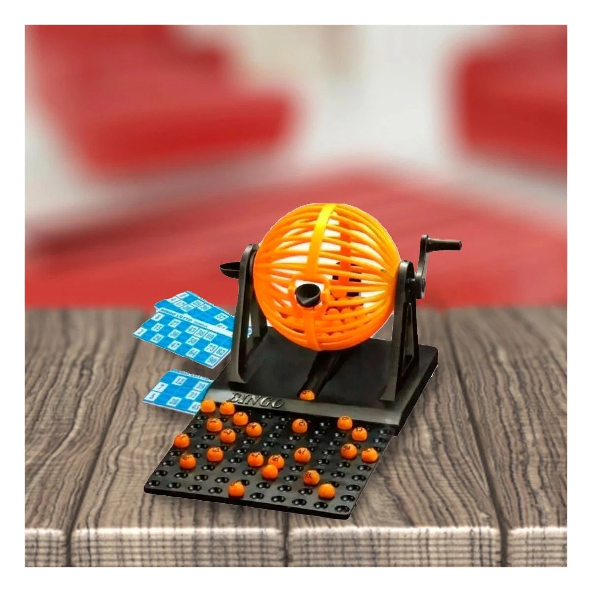 PACK2 TABLERO LOTTO MEDIANO CON EMPAQUE ROJO NEGRO PARA REUNIONES FAMILIARES Y+REGALO STICKER - 5