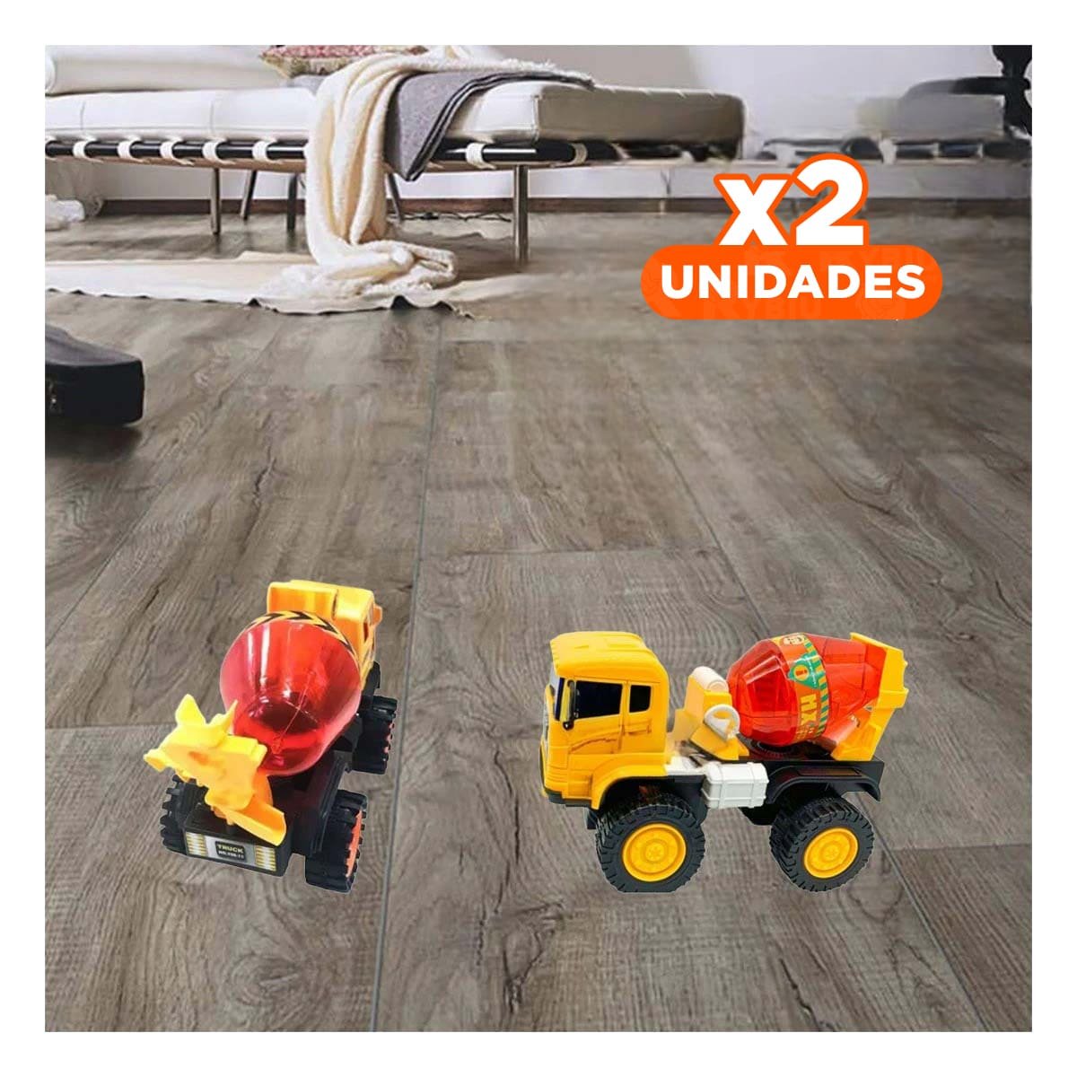PACK2 ELEMENTO MEZCLADOR DE CONSTRUCCION EN BOLSA GRANDE PARA JUEGO INFANTIL Y+REGALO STICKER - 1
