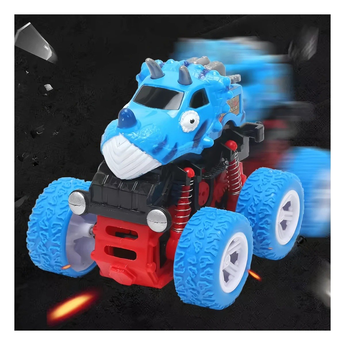 PACK4 AUTO DE ACCION MONSTER TRUCK EN CAJA RESISTENTE PARA DIVERSION EN CASA Y+REGALO STICKER - 5