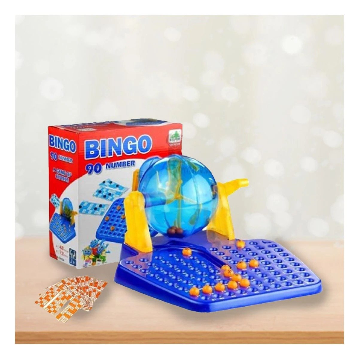 PACK4 SET DE MESA CON 90 NUMEROS Y 48 CARTAS COLOR CELESTE PARA CASA Y+REGALO STICKER - 5
