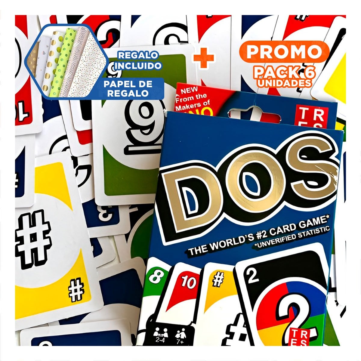 PACK6 OPCION FAMILIAR DE CARTAS PARA MESA CON USO DIARIO CAJA PEQUENA Y+PAPEL REGALO - 1