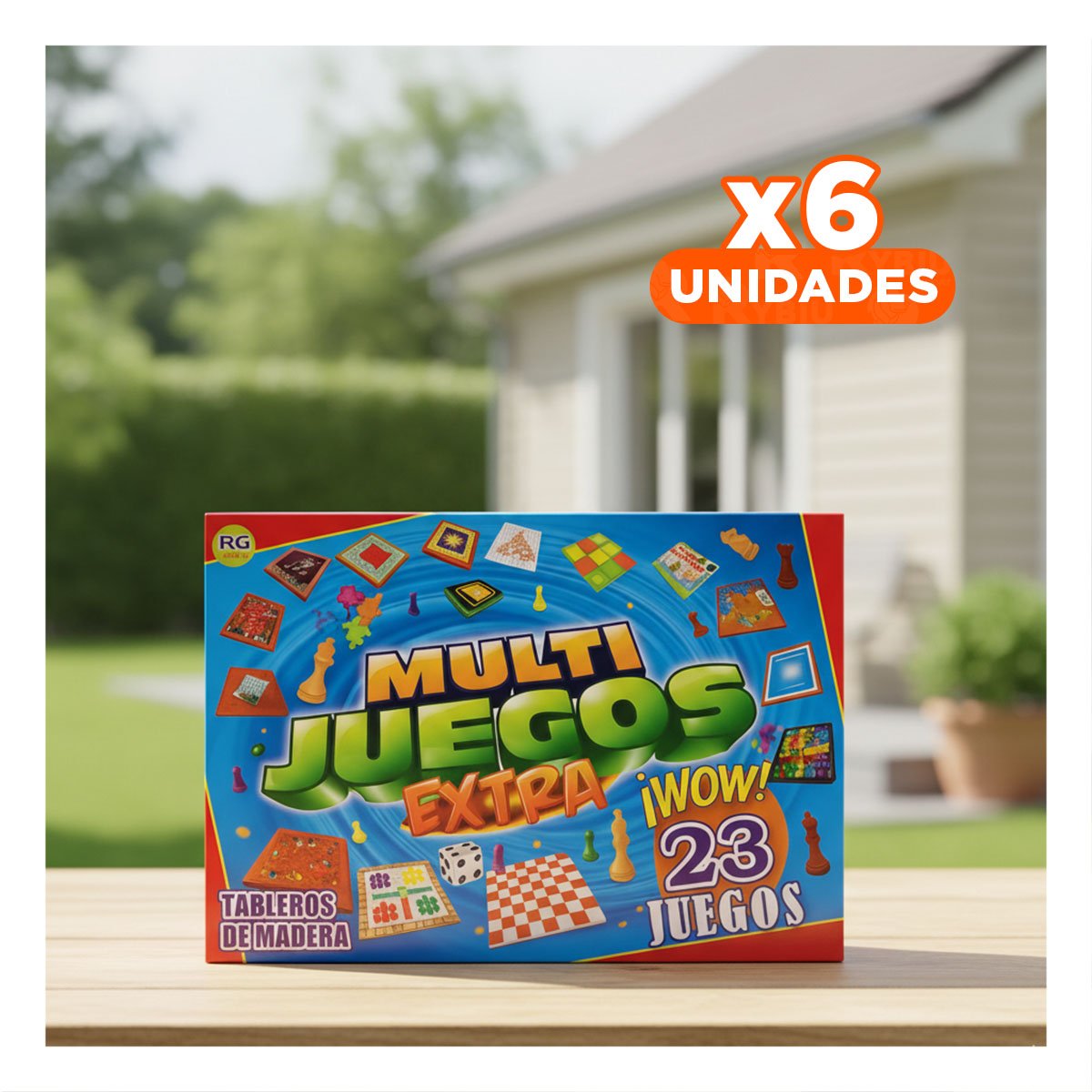 PACK6 OPCION DE MESA MULTI JUEGOS EXTRA 23 JUEGOS PARA HOGAR Y+REGALO STICKER - 1