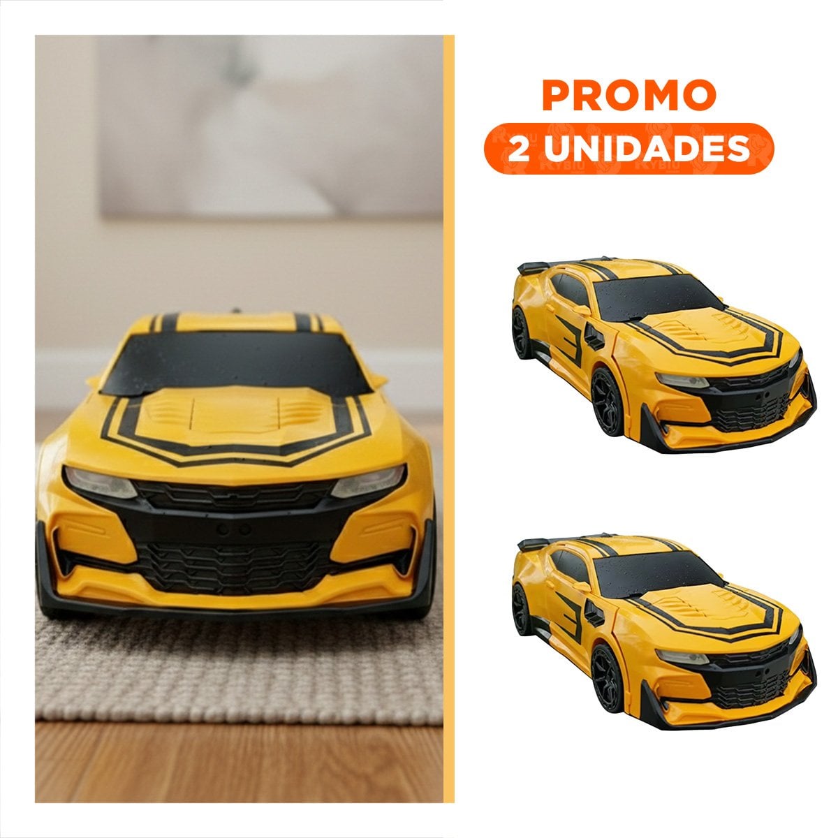 PACK2 CONJUNTO CON CONTROL REMOTO AMARILLO Y NEGRO PARA ENTRETENIMIENTO - 1