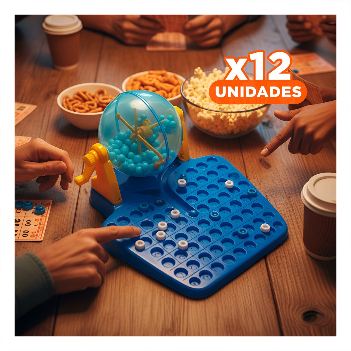 PACK12 ALTERNATIVA DE MESA CON 90 NUMEROS Y 48 CARTAS COLOR CELESTE - 1
