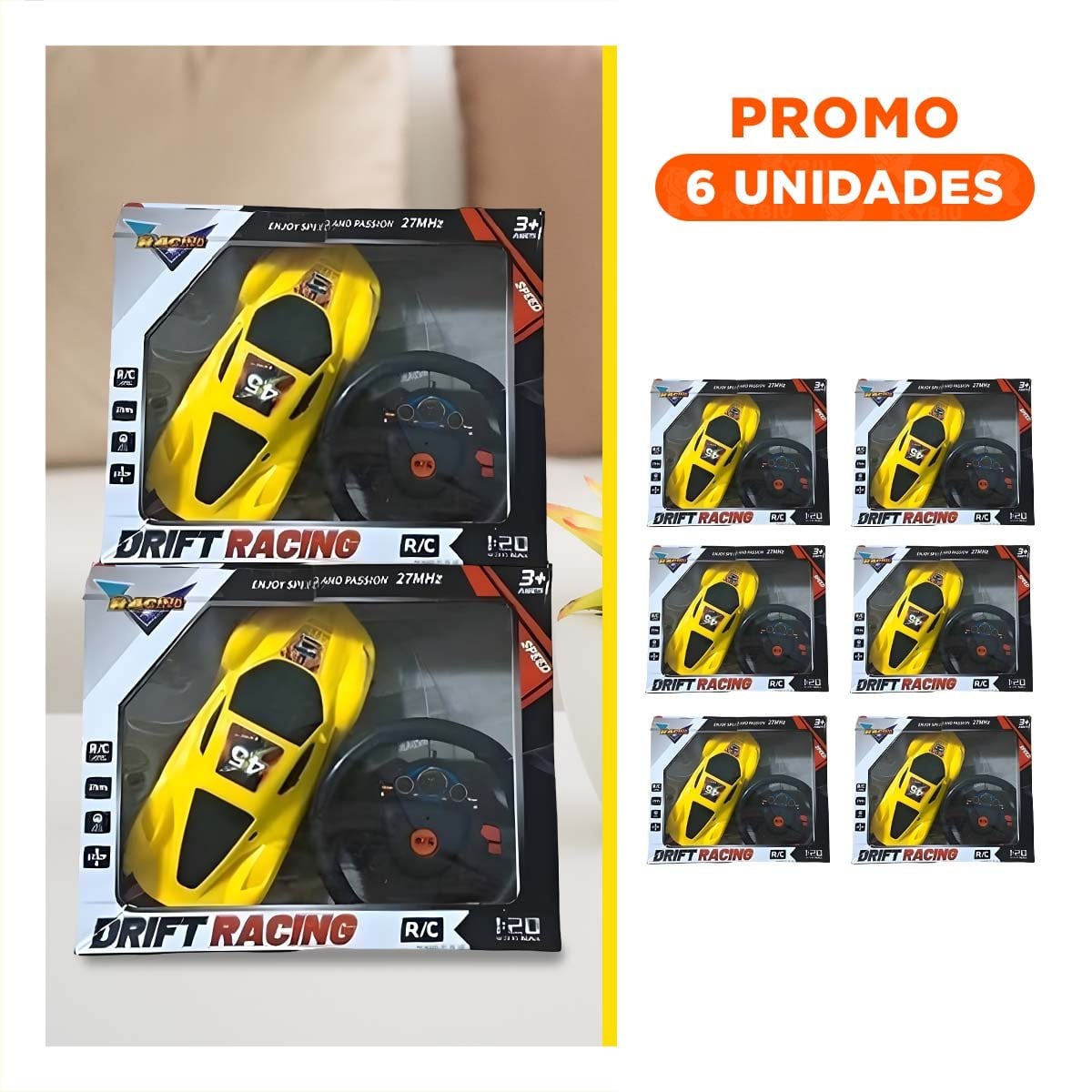 PACK6 INNOVADOR CONTROL REMOTO AMARILLO PARA CASA - 1