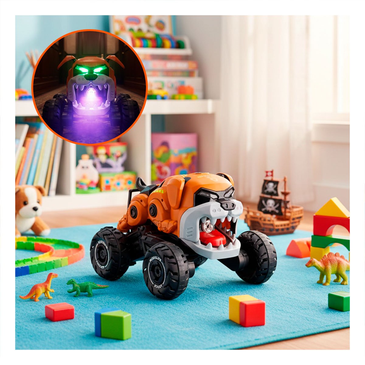 MOVIL ROBOT PERRO CON CONTROL REMOTO PARA DIVERSION CONTINUA EN ESPACIOS DEL HOGAR Y+POST IT - 2