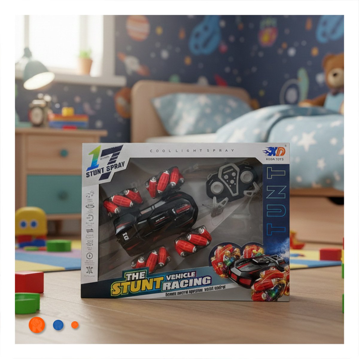 PACK4 MODELO CON RUEDAS GIRATORIAS Y CONTROL REMOTO PARA JUEGO ACTIVO Y+REGALO STICKER - 5