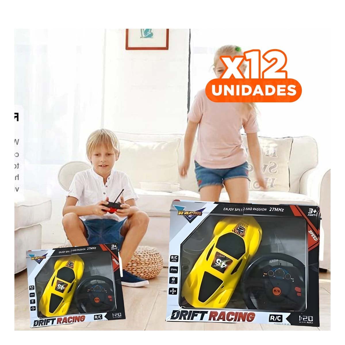 PACK12 RECREATIVO CONTROL REMOTO AMARILLO PARA CASA - 1