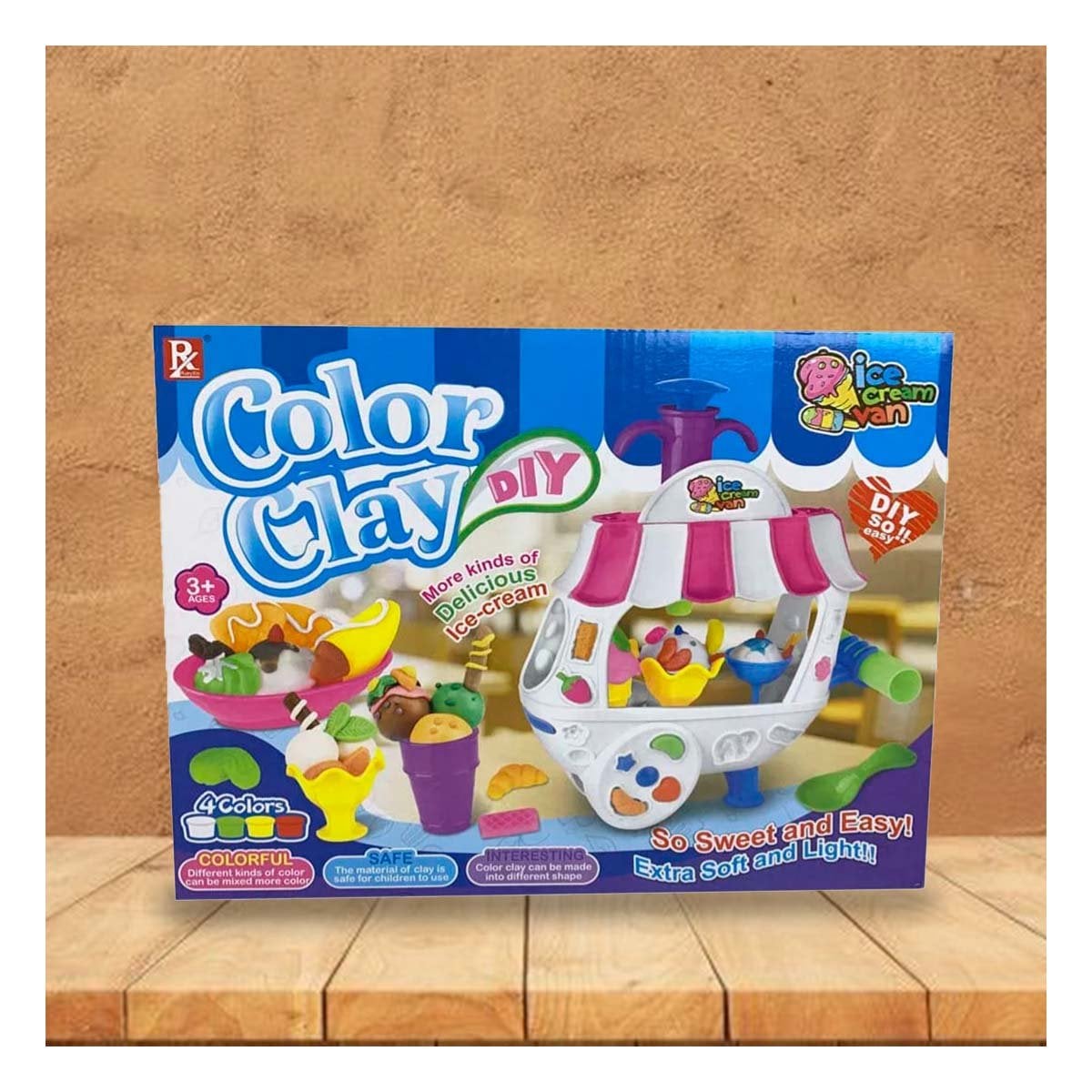 PACK6 JUEGO CREATIVO DE HELADOS CON MASA MOLDEABLE PARA DIVERSION EN CASA - 3