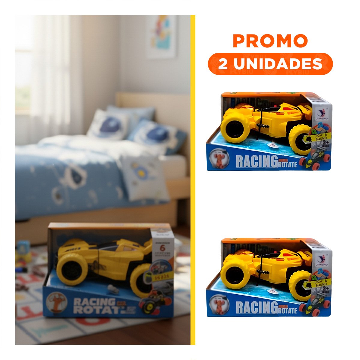 PACK2 INTERACTIVO ACROBATICO JUGUETE PARA HOGAR CON CAJA AMARILLO DE JUGUETERIA CASA - 1