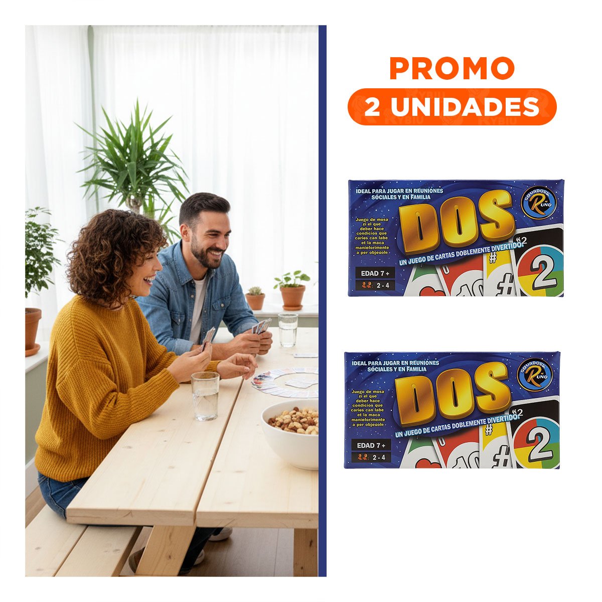 PACK2 PRODUCTO DE MESA DOS CAJA GRANDE PARA DIVERSION EN HOGAR - 1