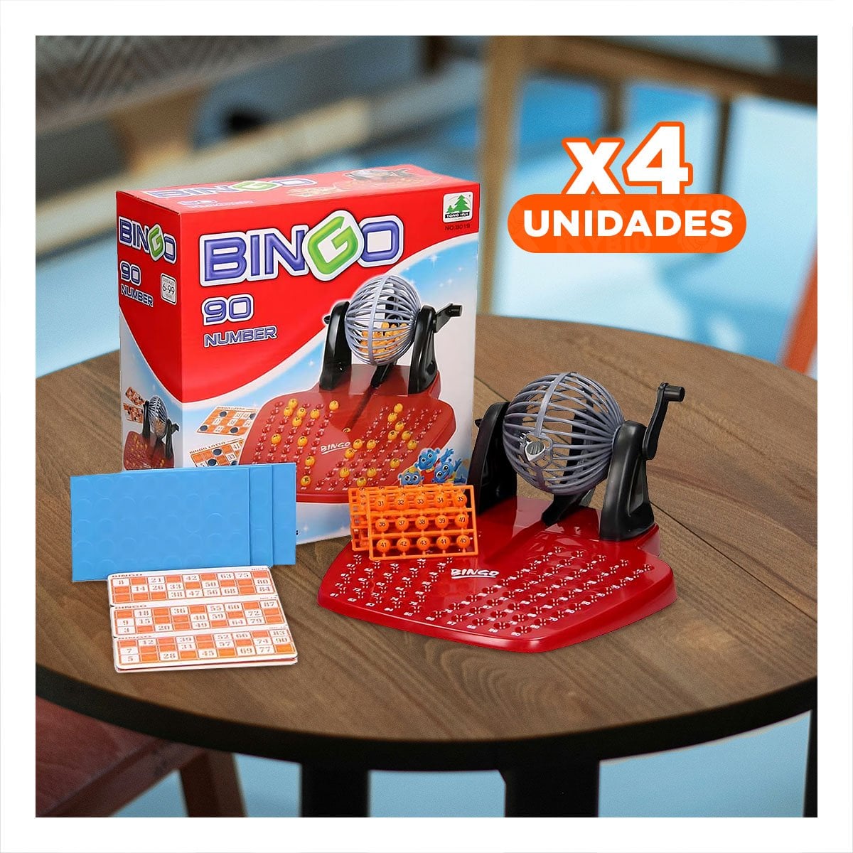 PACK4 CARTAS CLASICAS 90 NUMEROS Y 48 CARTAS ROJO Y NEGRO PARA REUNIONES - 1