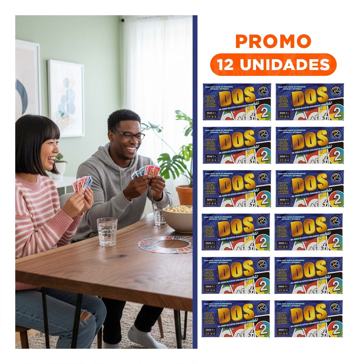 PACK12 EDICION DE MESA DOS CAJA GRANDE PARA DIVERSION Y JUEGOS EN CASA Y+REGALO STICKER - 1