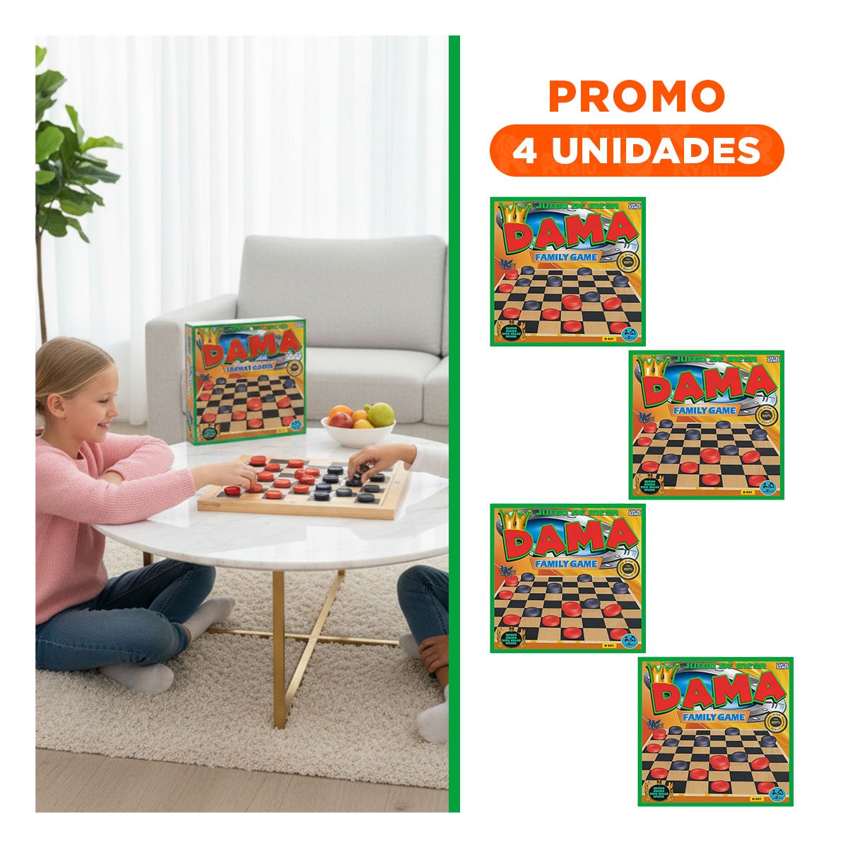 PACK4 COLECCION DE MESA DAMA PARA COMPARTIR EN CASA Y+REGALO STICKER - 1