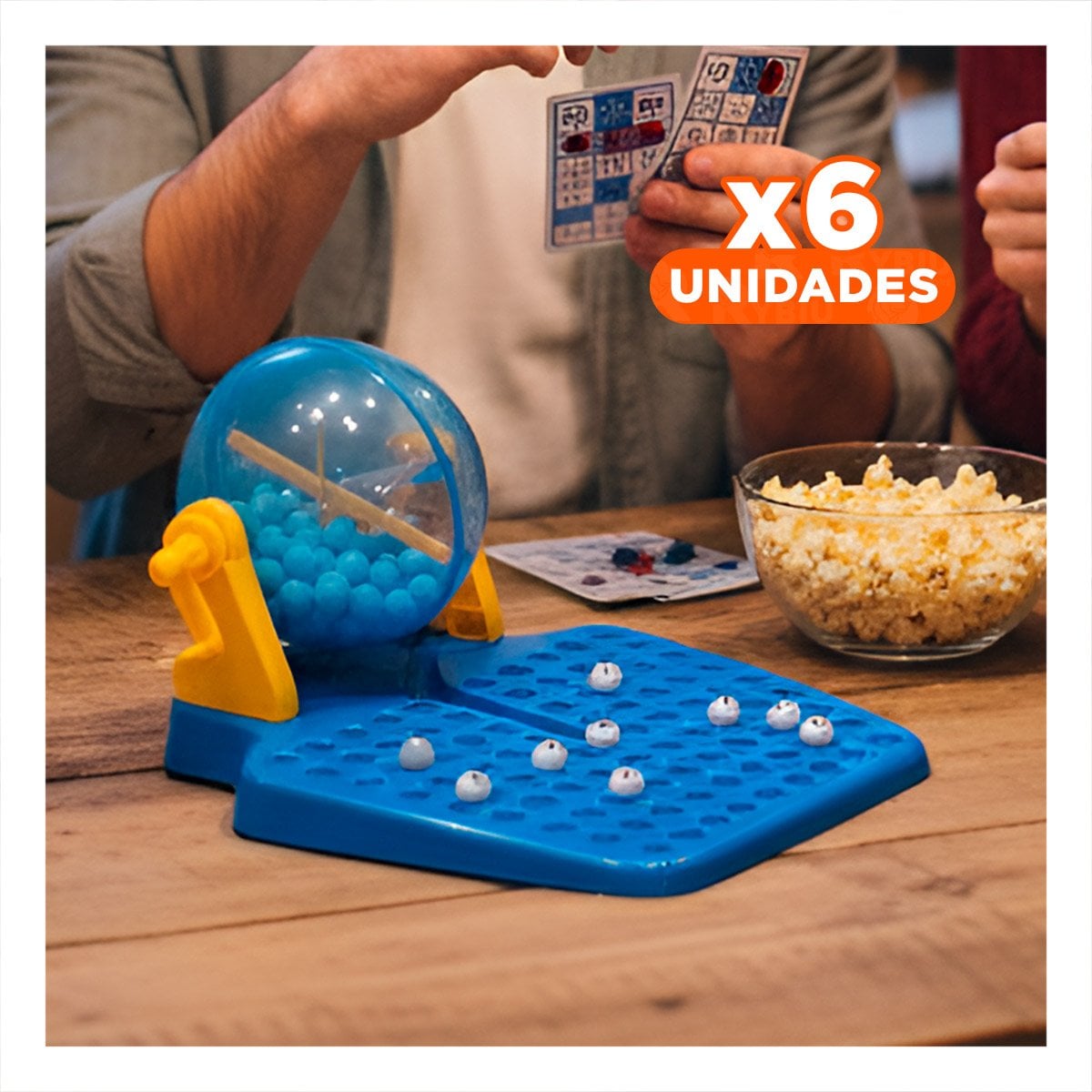 PACK6 OPCION DE MESA CON 90 NUMEROS Y 48 CARTAS CELESTE RECREATIVO Y+REGALO STICKER - 1