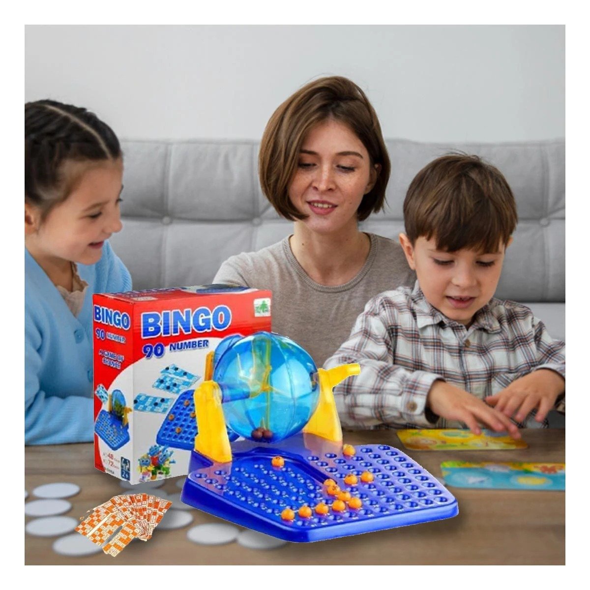 PACK6 OPCION DE MESA CON 90 NUMEROS Y 48 CARTAS CELESTE RECREATIVO Y+REGALO STICKER - 3