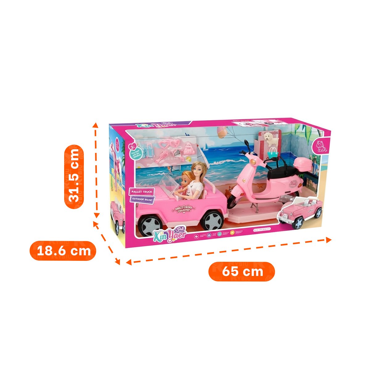 PACK2 LINEA DE JUEGO DE AUTOS Y MOTO CON FIGURAS Y ACCESORIOS Y+PAPEL REGALO - 4
