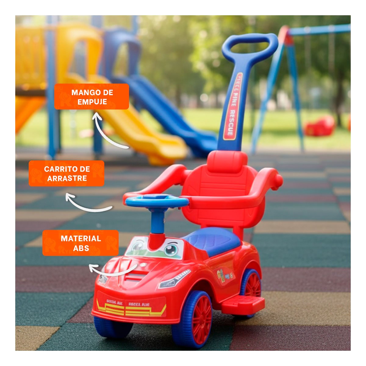 PACK2 VEHICULO DE ARRASTRE PARA USO INTERIOR Y EXTERIOR INFANTIL - 5