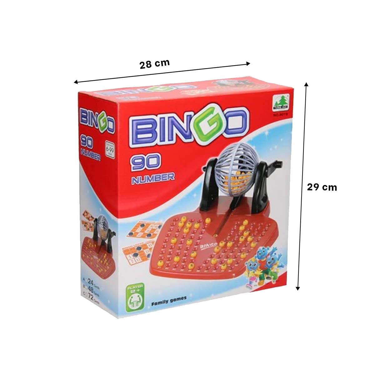 SORTEO CLASICO 90 NUMEROS Y 48 CARTAS ROJO Y NEGRO PARA JUEGO FAMILIAR Y+PAPEL REGALO - 4