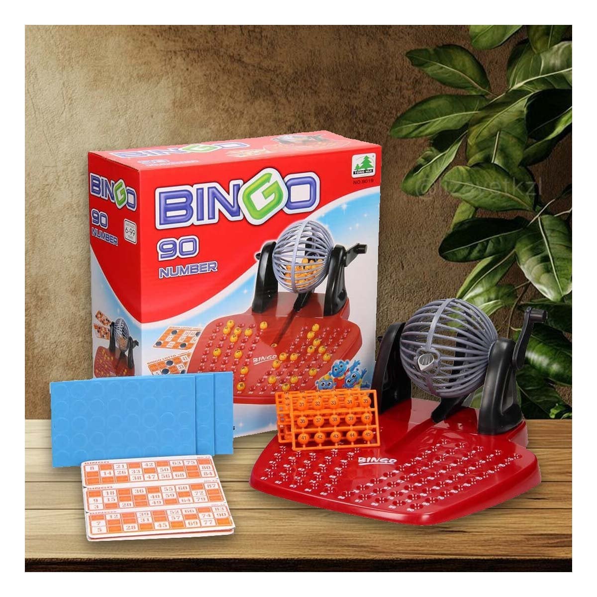 SORTEO CLASICO 90 NUMEROS Y 48 CARTAS ROJO Y NEGRO PARA JUEGO FAMILIAR Y+PAPEL REGALO - 5