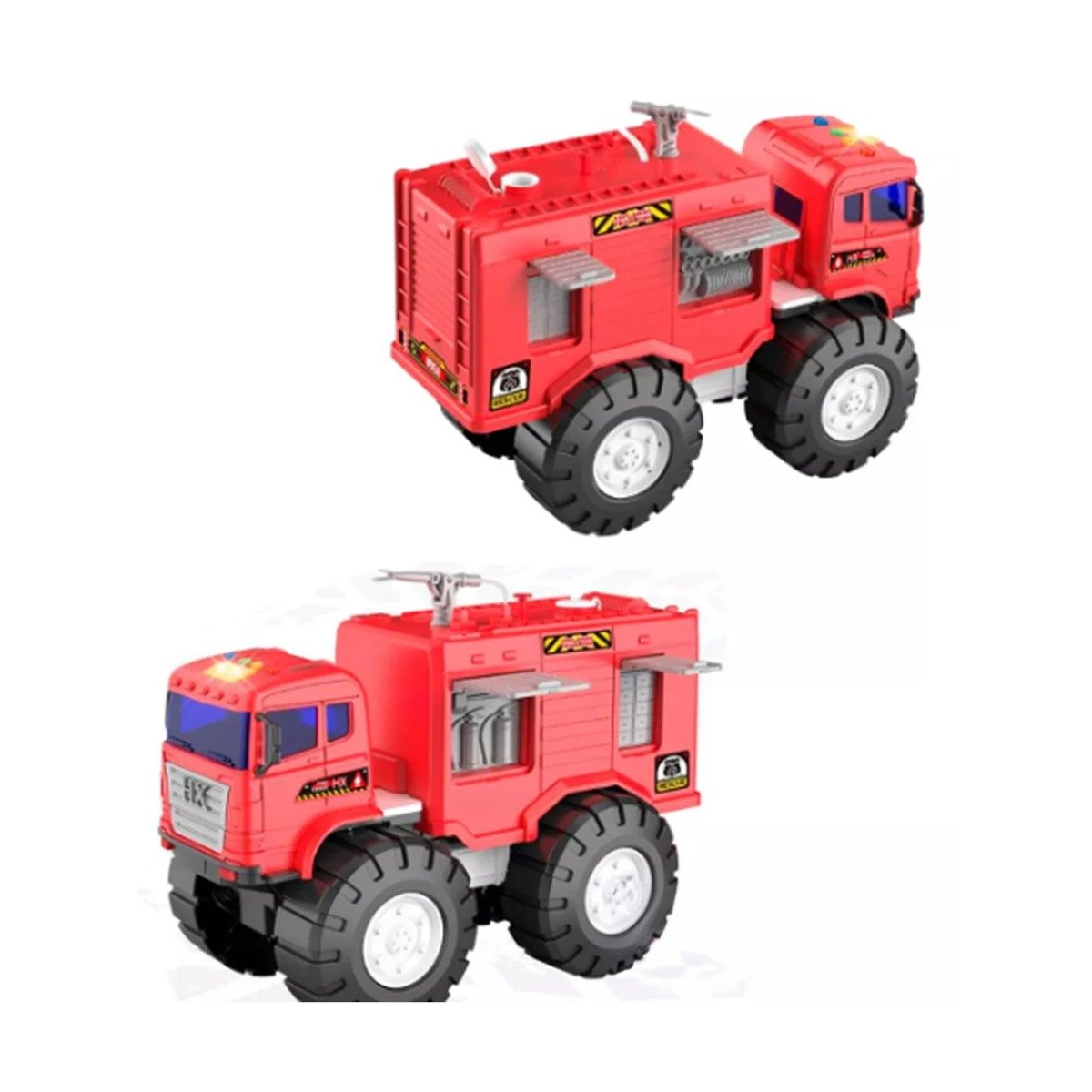 PACK4 ACCION BOMBERO ROJO EN BOLSA JUGUETE CLASICO PARA JUEGO SEGURO EN CASA Y+PAPEL REGALO - 3