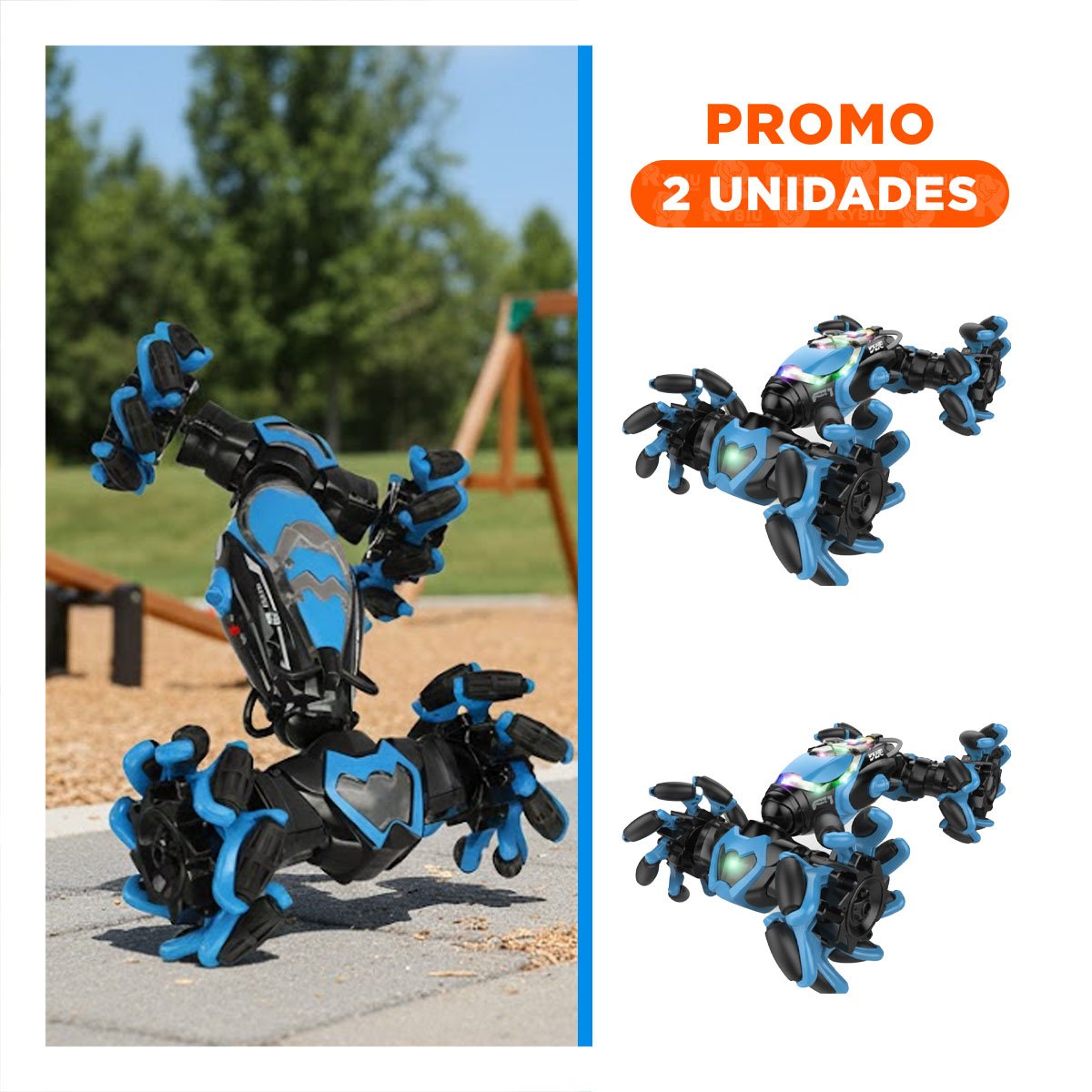 PACK2 MODELO ACROBATICO CON RELOJ CONTROL PARA DOMINAR CADA MANIOBRA COLOR AZUL - 1