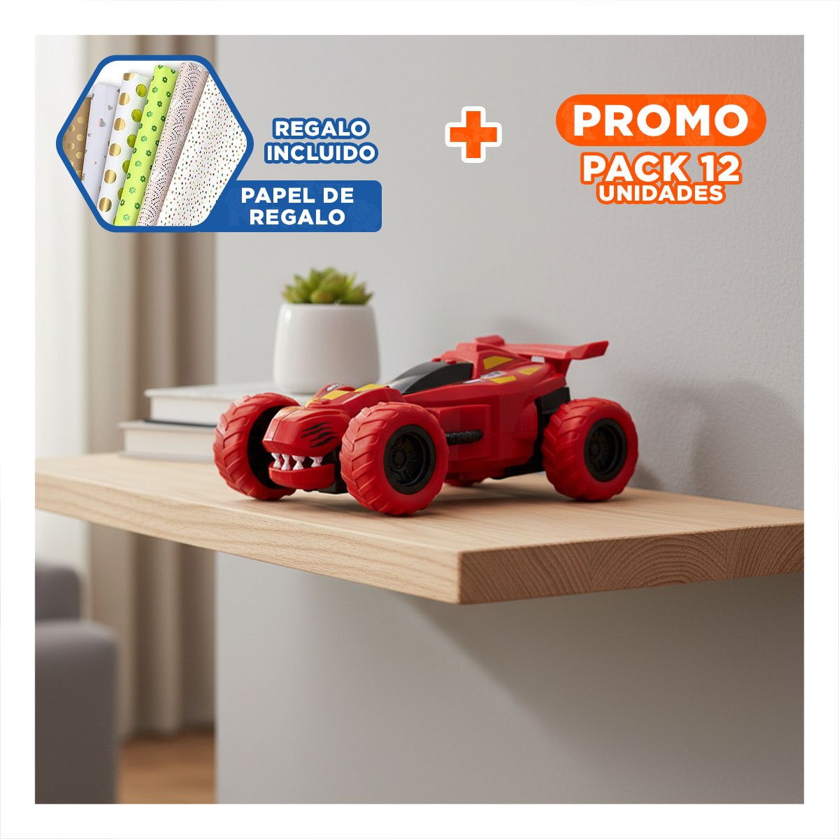 PACK12 CREACION ACROBATICO LED ROJO CON ESTILO ACTUAL Y+PAPEL REGALO - 1